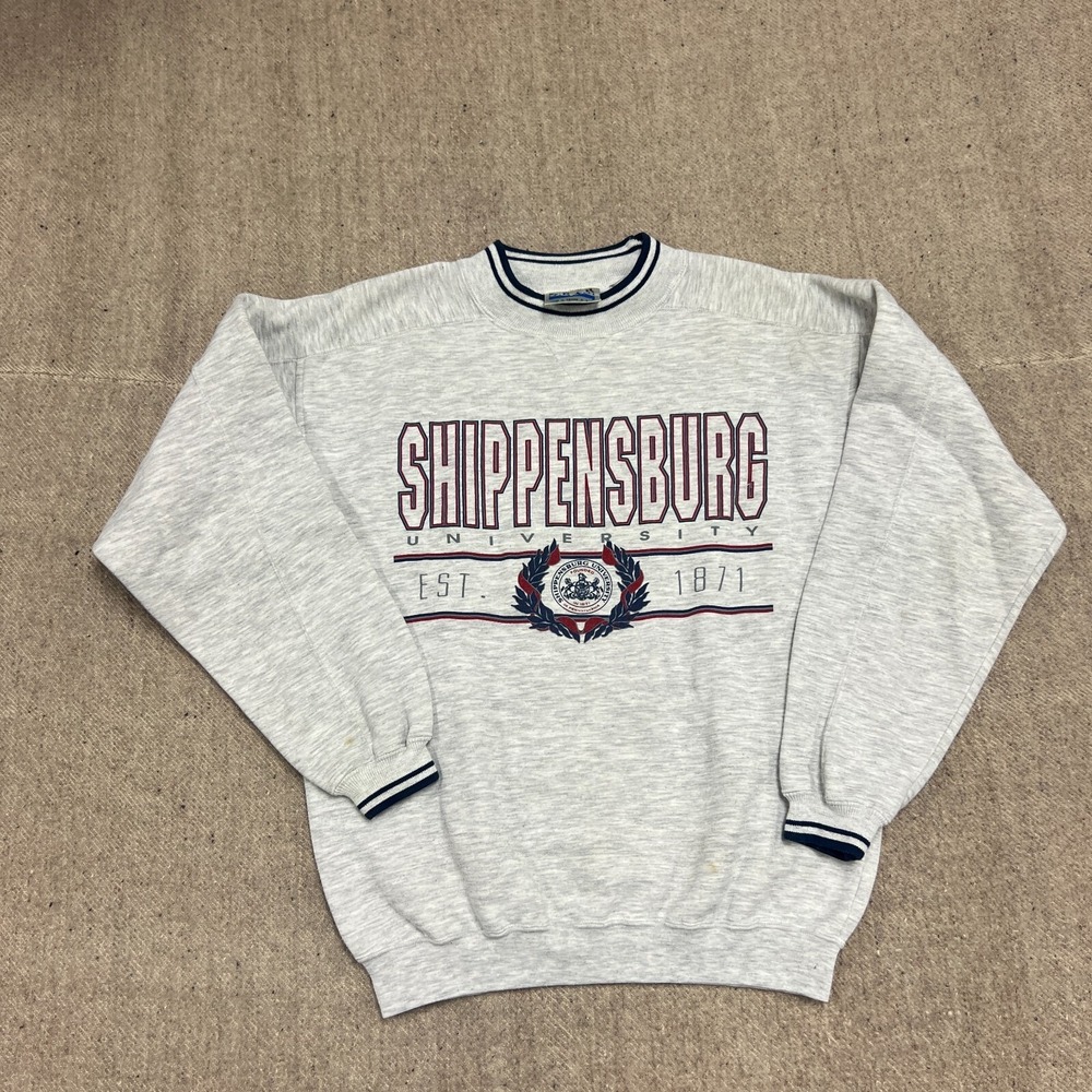 Vintage Shippensburg University Sweatshirt Mens Small Gray 1990s